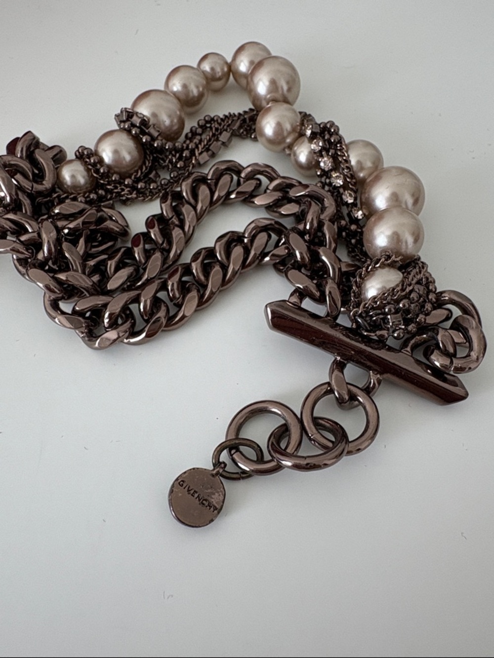Givenchy Multi-Strand Pearl and Chain Bracelet